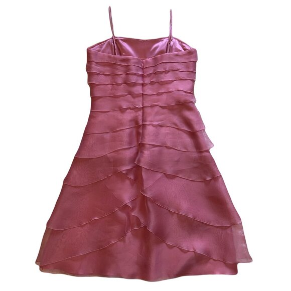 Pilar Rossi 100% Silk Tiered Ruffle Dress - Picture 2 of 4